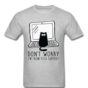 Computer Programs Cat Printed T-Shirt